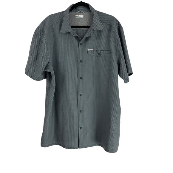 Columbia Breathable Button Up Plaid Comfort Shirt Men's Size XL/TG Short Sleeve - Picture 1 of 6